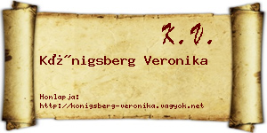 Königsberg Veronika névjegykártya